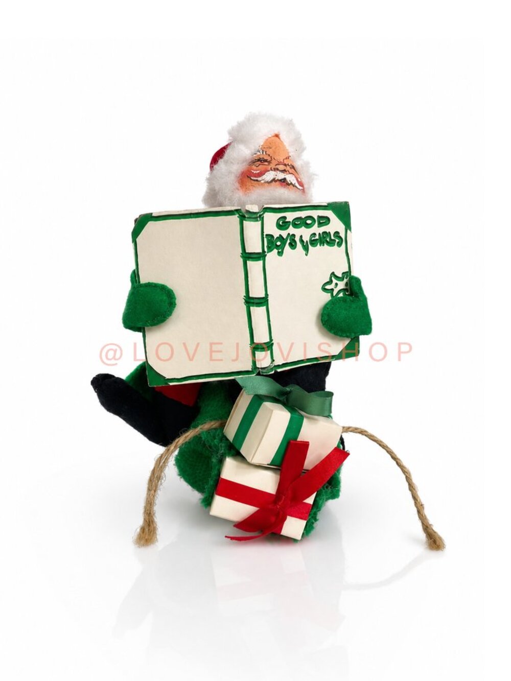Holiday | Annalee Dolls | Santa Sitting Toy Sack "Good Boys & Girls" List | Tags